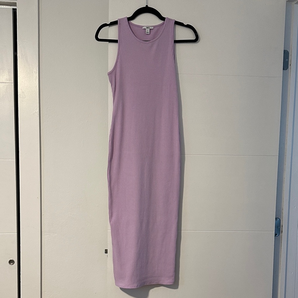 Bar III Lilac Ribbed Midi Dress